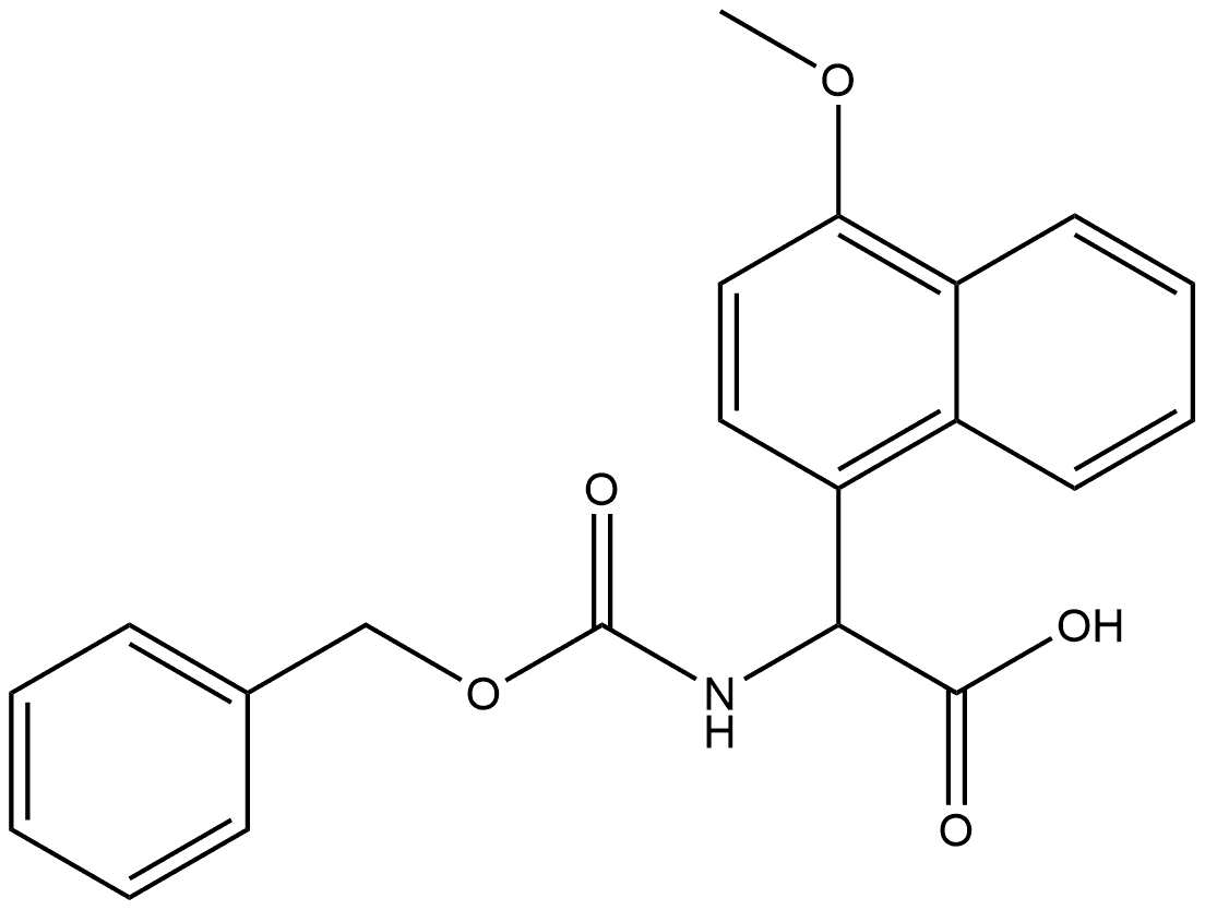 4-Methoxy-α-[[(phenylmethoxy)carbonyl]amino]-1-naphthaleneacetic acid Structure