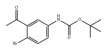 Carbamic acid, N-(3-acetyl-4-bromophenyl)-, 1,1-dimethylethyl ester Struktur