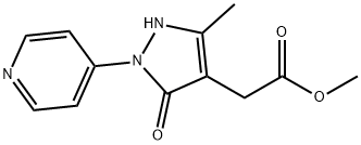 Methyl 2,5-dihydro-3-methyl-5-oxo-1-(4-pyridinyl)-1H-pyrazole-4-acetate Struktur
