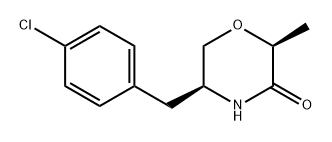 3-Morpholinone, 5-[(4-chlorophenyl)methyl]-2-methyl-, (2S,5S)- Struktur
