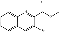 2-Quinolinecarboxylic acid, 3-bromo-, methyl ester Struktur