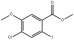 Benzoic acid, 4-chloro-2-iodo-5-methoxy-, methyl ester Struktur