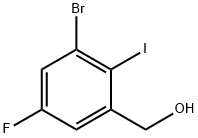 Benzenemethanol, 3-bromo-5-fluoro-2-iodo- Struktur