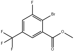 Benzoic acid, 2-bromo-3-fluoro-5-(trifluoromethyl)-, methyl ester Struktur
