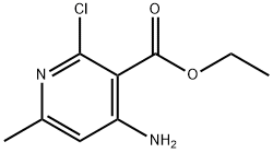 3-Pyridinecarboxylic acid, 4-amino-2-chloro-6-methyl-, ethyl ester Struktur