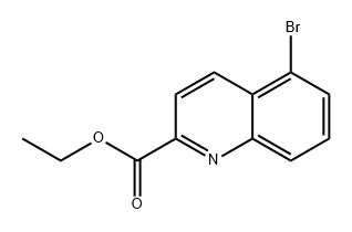 2-Quinolinecarboxylic acid, 5-bromo-, ethyl ester Struktur