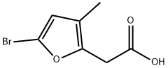 2-Furanacetic acid, 5-bromo-3-methyl- Struktur