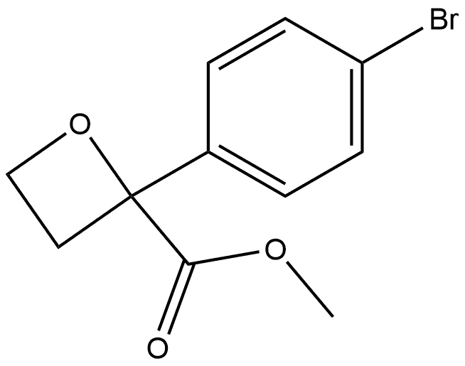 methyl 2-(4-bromophenyl)oxetane-2-carboxylate Struktur