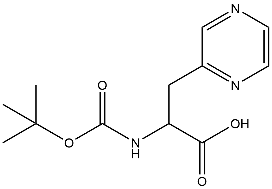 Pyrazinepropanoic acid, α-[[(1,1-dimethylethoxy)carbonyl]amino]- (9CI) Struktur