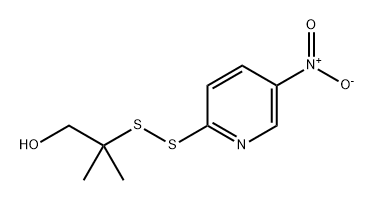 1-Propanol, 2-methyl-2-[(5-nitro-2-pyridinyl)dithio]- Struktur