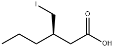 Hexanoic acid, 3-(iodomethyl)-, (3R)- Struktur