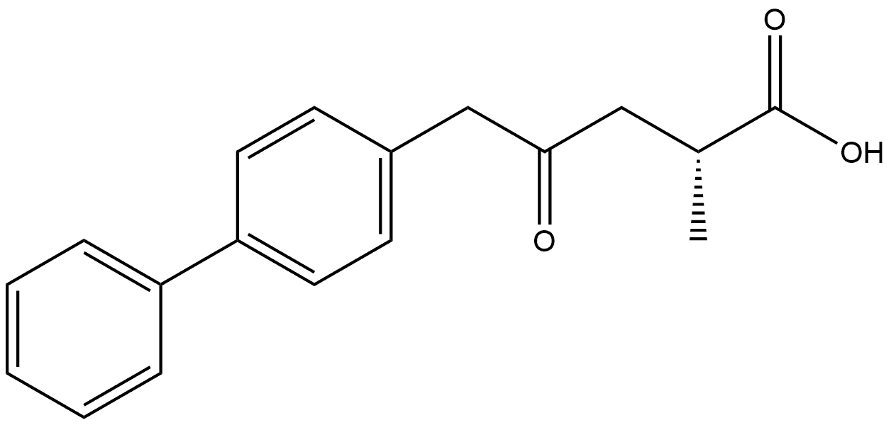 [1,1'-Biphenyl]-4-pentanoic acid, α-methyl-γ-oxo-, (αR)- Struktur