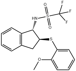N-[(1S,2S)-2,3-Dihydro-2-[(2-methoxyphenyl)thio]-1H-inden-1-yl]-1,1,1-trifluoromethanesulfonamide