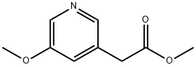 3-Pyridineacetic acid, 5-methoxy-, methyl ester Struktur