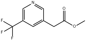 3-Pyridineacetic acid, 5-(trifluoromethyl)-, methyl ester Struktur