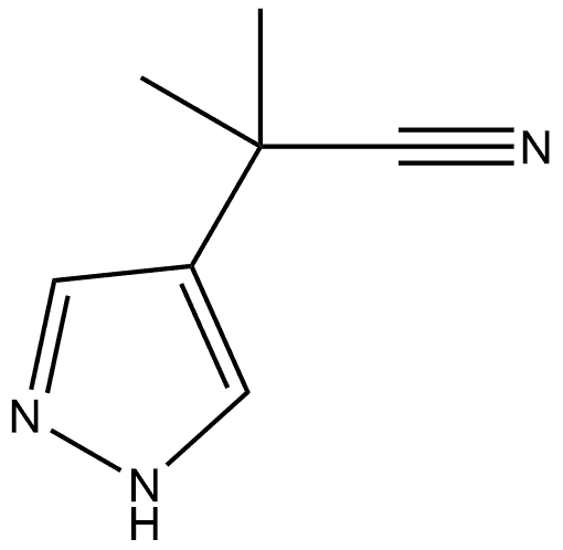 1H-Pyrazole-4-acetonitrile, α,α-dimethyl- Struktur