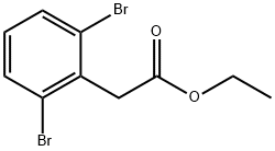 Benzeneacetic acid, 2,6-dibromo-, ethyl ester Struktur