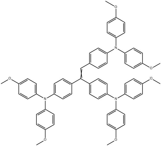 Benzenamine, 4,4',4''-(1-ethenyl-2-ylidene)tris[N,N-bis(4-methoxyphenyl)- Struktur