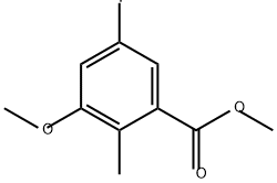 Benzoic acid, 5-fluoro-3-methoxy-2-methyl-, methyl ester Struktur