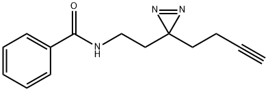 Benzamide, N-[2-[3-(3-butyn-1-yl)-3H-diazirin-3-yl]ethyl]- Struktur