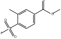 Benzoic acid, 4-(fluorosulfonyl)-3-methyl-, methyl ester Struktur