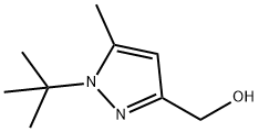 1H-Pyrazole-3-methanol, 1-(1,1-dimethylethyl)-5-methyl- Struktur