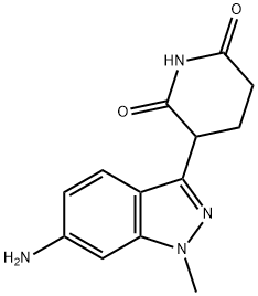 3-(6-Amino-1-methyl-1H-indazol-3-yl)-2,6-piperidinedione Struktur