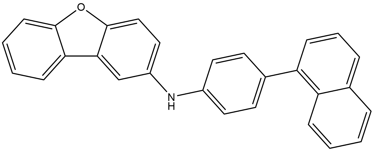 N-[4-(1-Naphthalenyl)phenyl]-2-dibenzofuranamine Struktur