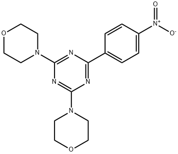 1,3,5-Triazine, 2,4-di-4-morpholinyl-6-(4-nitrophenyl)- Struktur