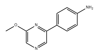 Benzenamine, 4-(6-methoxy-2-pyrazinyl)- Struktur
