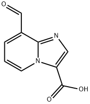 Imidazo[1,2-a]pyridine-3-carboxylic acid, 8-formyl- Structure