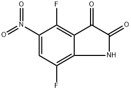 4,7-difluoro-5-nitro-2,3-dihydro-1H-indole-2,3-dione Struktur