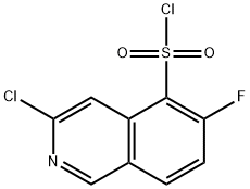 3-chloro-6-fluoroisoquinoline-5-sulfonyl chloride Structure