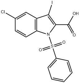 5-Chloro-3-iodo-1-(phenylsulfonyl)-1H-indole-2-carboxylic acid|