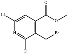 4-Pyridinecarboxylic acid, 3-(bromomethyl)-2,6-dichloro-, methyl ester Structure