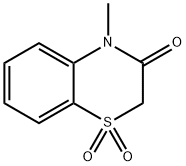 2H-1,4-Benzothiazin-3(4H)-one, 4-methyl-, 1,1-dioxide Struktur
