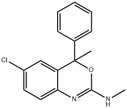 4H-3,1-Benzoxazin-2-amine, 6-chloro-N,4-dimethyl-4-phenyl- Struktur