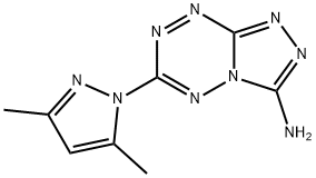 1,2,4-Triazolo[4,3-b][1,2,4,5]tetrazin-3-amine, 6-(3,5-dimethyl-1H-pyrazol-1-yl)- Struktur