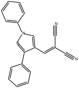 Propanedinitrile, 2-[(1,3-diphenyl-1H-pyrazol-4-yl)methylene]- Struktur