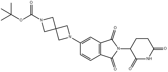 1,1-Dimethylethyl 6-[2-(2,6-dioxo-3-piperidinyl)-2,3-dihydro-1,3-dioxo-1H-isoindol-5-yl]-2,6-diazaspiro[3.3]heptane-2-carboxylate Struktur