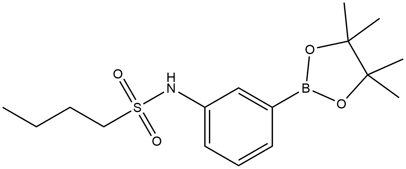 N-[3-(4,4,5,5-Tetramethyl-1,3,2-dioxaborolan-2-yl)phenyl]-1-butanesulfonamide Struktur