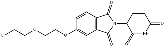 1H-Isoindole-1,3(2H)-dione, 5-[2-(2-chloroethoxy)ethoxy]-2-(2,6-dioxo-3-piperidinyl)- Struktur