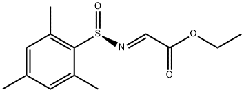 Acetic acid, 2-[[(R)-(2,4,6-trimethylphenyl)sulfinyl]imino]-, ethyl ester, (2E)- Struktur