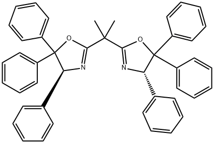Oxazole, 2,2'-(1-methylethylidene)bis[4,5-dihydro-4,5,5-triphenyl-, (4S,4'S)- Struktur