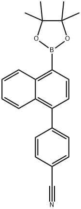 Benzonitrile, 4-[4-(4,4,5,5-tetramethyl-1,3,2-dioxaborolan-2-yl)-1-naphthalenyl]- Struktur