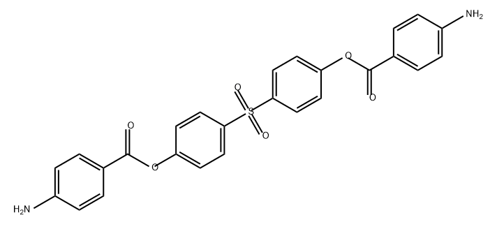 Phenol, 4,4'-sulfonylbis-, bis(4-aminobenzoate) (ester) (9CI) Struktur