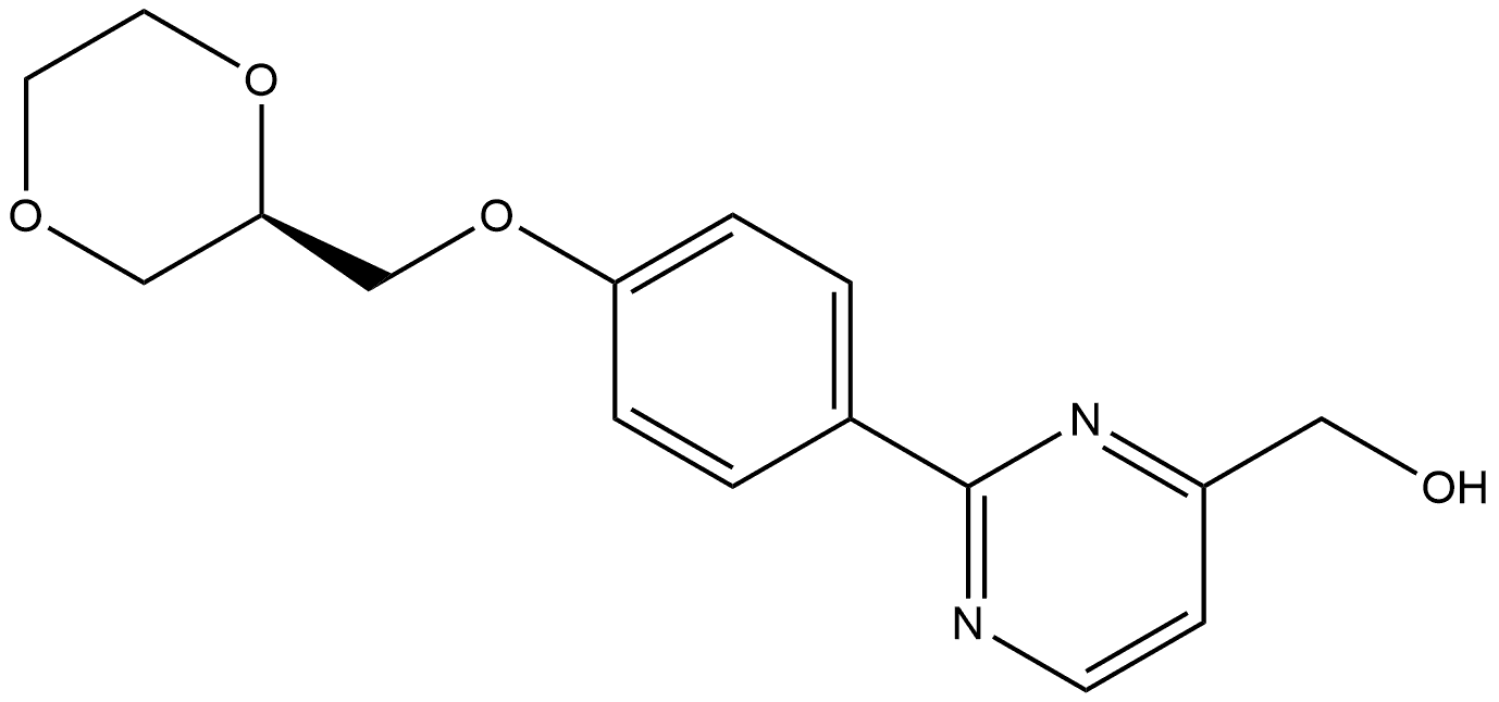 (R)-(2-(4-((1,4-dioxan-2-yl)methoxy)phenyl)pyrimidin-4-yl)methanol Structure