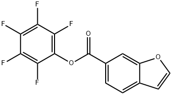 6-Benzofurancarboxylic acid, 2,3,4,5,6-pentafluorophenyl ester Struktur