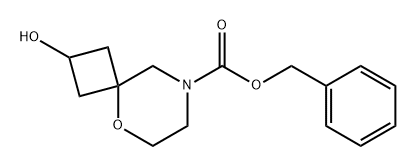 5-Oxa-8-azaspiro[3.5]nonane-8-carboxylic acid, 2-hydroxy-, phenylmethyl ester Struktur