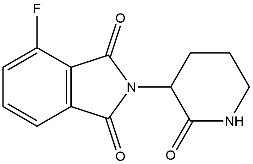 4-Fluoro-2-(2-oxopiperidin-3-yl)isoindoline-1,3-dione Struktur